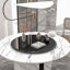 Plateau de table rond en verre trempé 28 po 28 po Verre noir biseauté épais biseauté-2083655652-2083655654