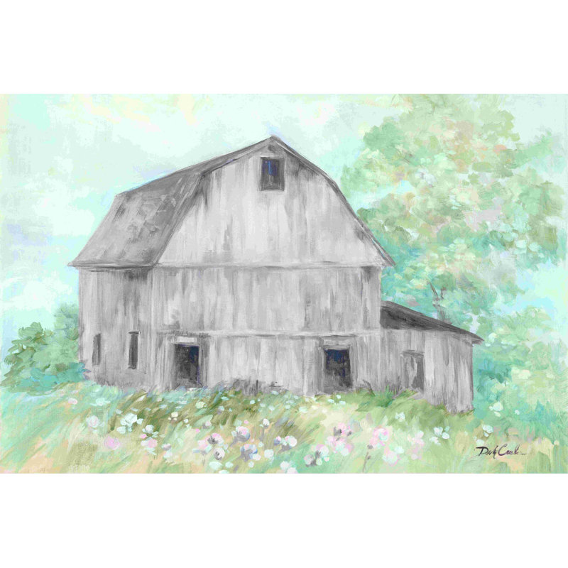 Belle journée à la ferme - Peinture, H 8 po x l 12 po, No, Toile tendue