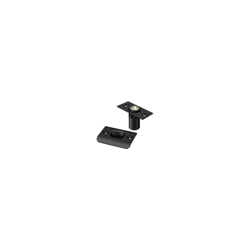 Deltana BC218U26D Ball Catch; Satin Chrome Finish, Paint Black