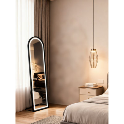 Miroir 63 po x 20 po avec luminosité réglable et lignes lisses pour le salon