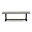 L'ensemble de salle à manger 6 pièces contient une table de salle à manger rectangulaire avec pieds en V et 4 chaises Parson en tissu de lin Gotham foncé avec un banc, noir brossé-114791562-114791563