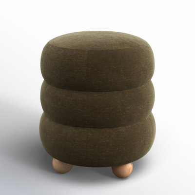 Dalisha 17" Velvet Round Ottoman