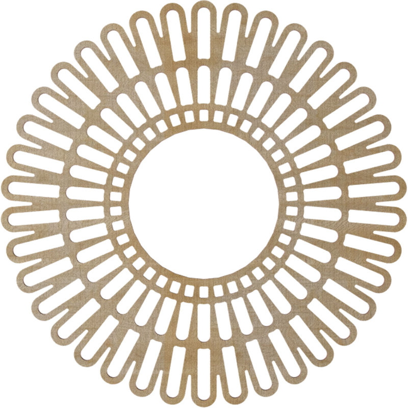 Médaillon de plafond en bois Cornellius, Hickory, H 24 po x l 24 po x P 0,25 po