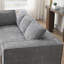 Canapé modulaire moderne avec tissu chenille infroissable, aucun assemblage requis-129580913