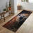 Abstract Geometric Pattern Non-Woven Printed Rug in Earth Tones Perfect for Contemporary Styling in Living Room Bedroom or Office Spaces-126335805