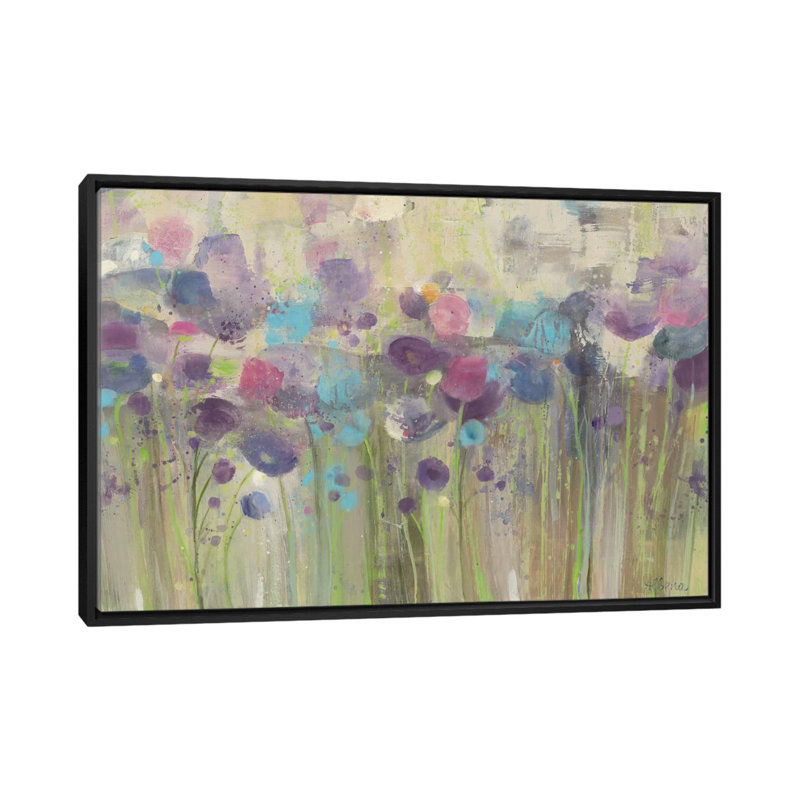 Printemps beauté, reproduction d'art sur toile tendue, H 18 po x l 26 po x P 1,5 po, Toile avec cadre noir, Pas de tapis
