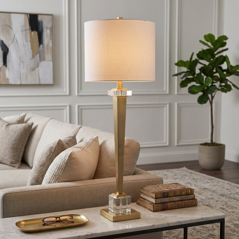 35" Prato Gold Table Lamp