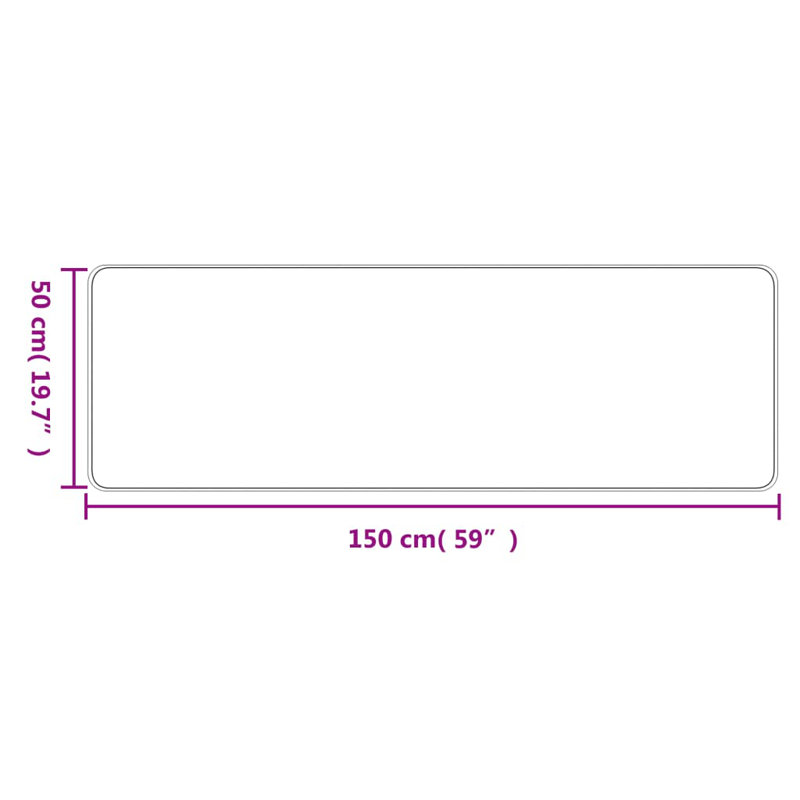 Hibbing Solid Colour Area Rug, Runner 50 x 150cm