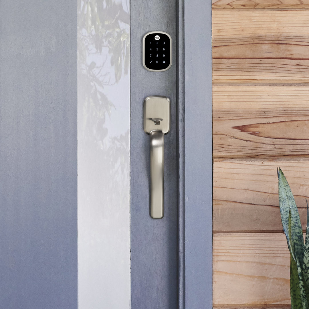 Assure Lock SL Key-Free Touchscreen Wi-Fi Smart Lock with Ridgefield Handleset Yale Home 