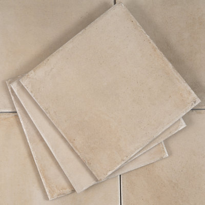 Cadence 8x8 Creamy Beige Porcelain Zellige Square Wall and Floor Tile (12.49 sq ft/case) - 29 Pack