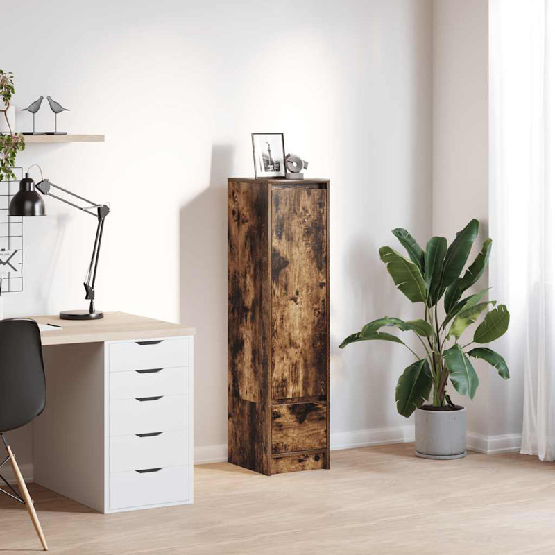 Highboard 29.5X34x119.5 Cm Engineered Wood, Smoked Oak
