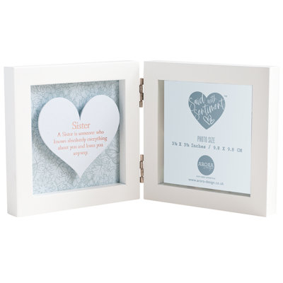 Said With Sentiment White Wood Shadow Box Picture Frame