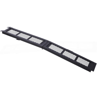 80" Steel Loading Ramp, 500LBS Capacity, Portable Motorcycle Ramp, Folding ATV Ramp For Pick Up Truck, Black, Pack Of 1