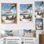 «Pink Beach Chairs In Tropical Scenery I», reproduction d'art mural plage-856124284-856124287