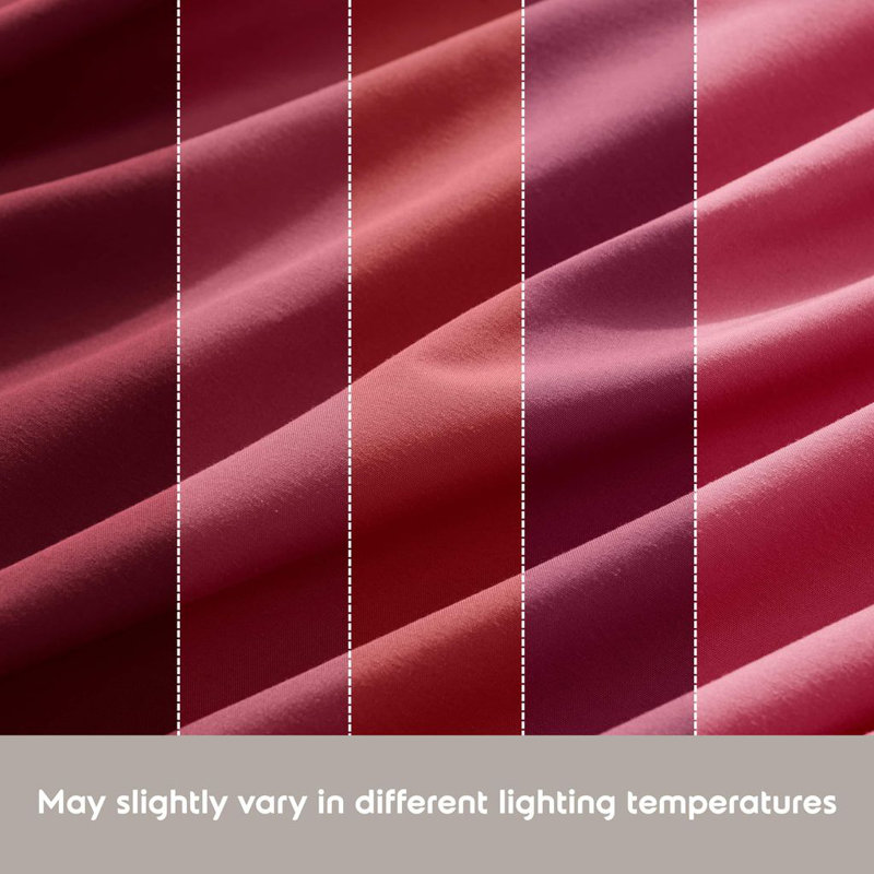 Ensemble de draps ultra doux et respirant Hotel Collection, Très grand simple, Bourgogne