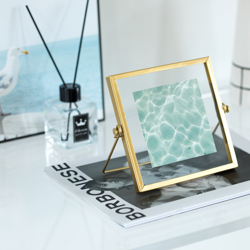 Baeten Metal Matte Picture Frame, Gold, 4" x 4"