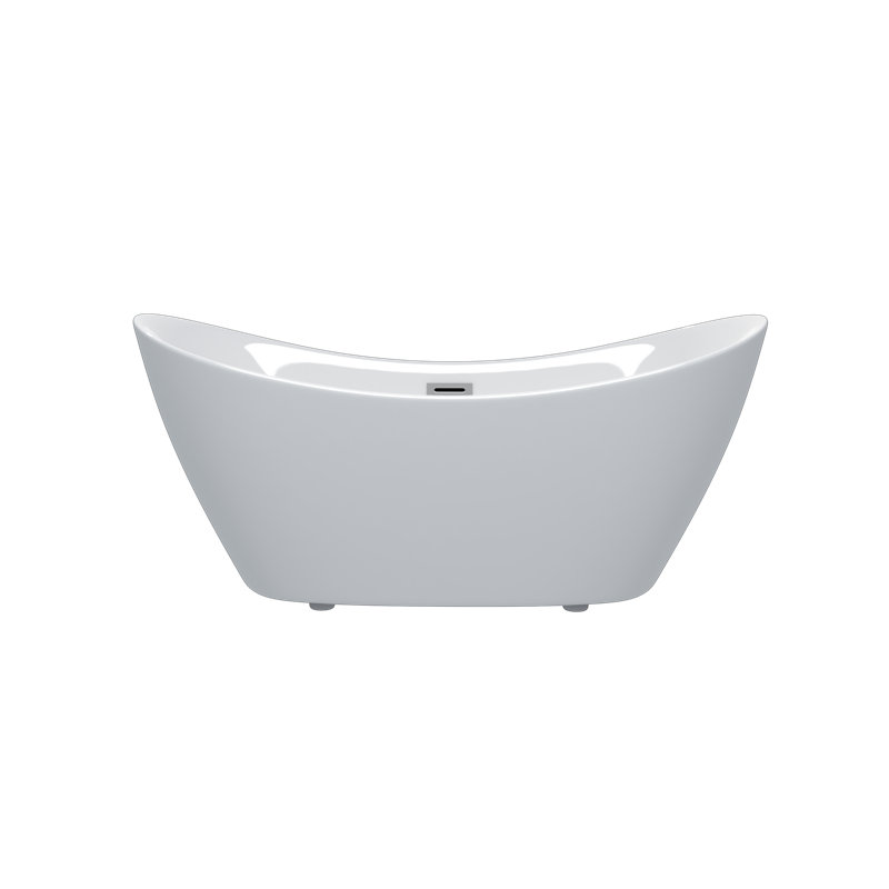 59" Freestanding Acrylic Bathtub with Chrome Drain