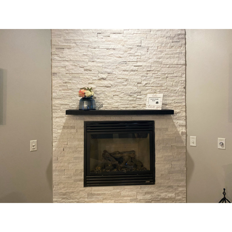 Anniek Fireplace Shelf Mantel, Basic Black, 42"