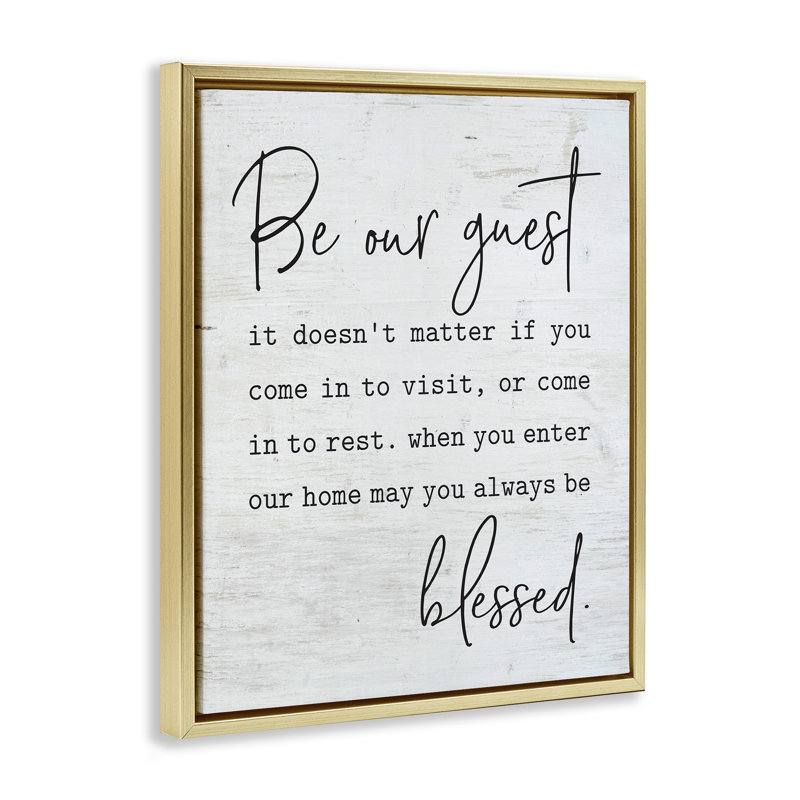«Be our invité home», art inspirant sur toile texturé sur bois par lettré et doublé, H 31 po x l 25 po