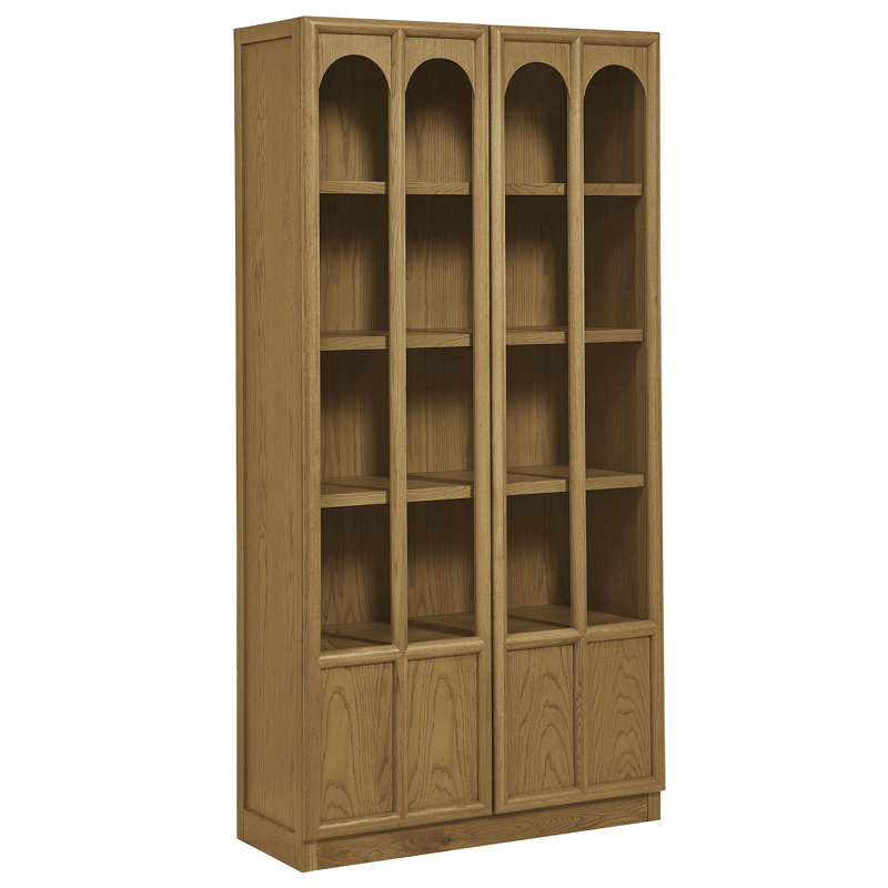 Vitrine en bois massif et verre Eich, Chêne
