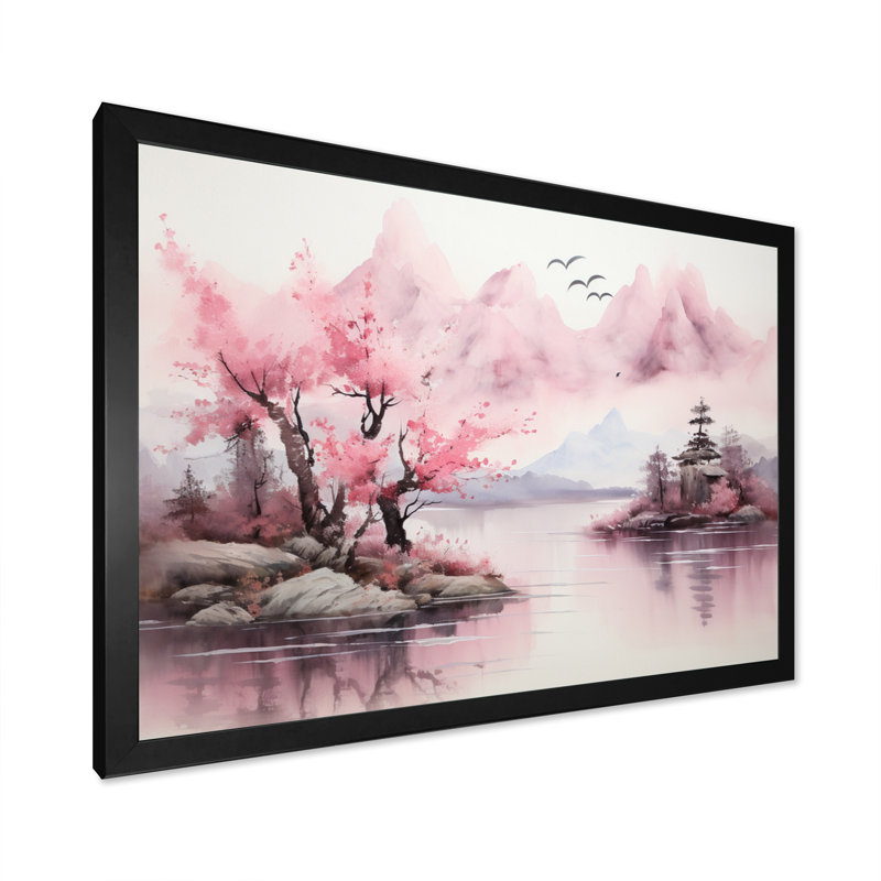 «Tranquil Forest Oasis IV», reproduction sur toile, H 30 po x l 40 po x P 1,5 po, Cadre simple noir