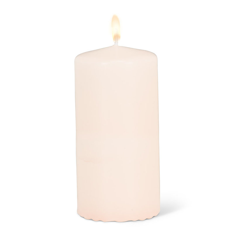 Unscented Pillar Candle, 6" H x 3" W x 3" D, Cream