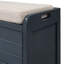 Banc de rangement avec panier amovible et 2 tiroirs, banc à chaussures entièrement assemblé avec coussin amovible-1842077510