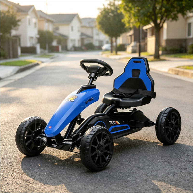 Jouets d'extérieur pour bébé avec outils réglables et cadre en métal bleu et noir