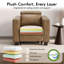 Fauteuil inclinable électrique Wall-Hugger, repose-pieds haut avec appui-tête réglable, pour petits espaces, similicuir respirant-340042753
