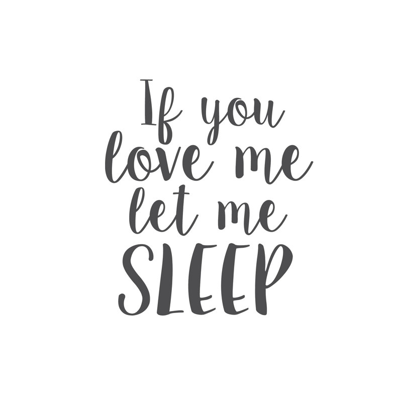 Love Let Sleep - Wrapped Canvas Print, 46cm H x 30cm W x 3.8cm D