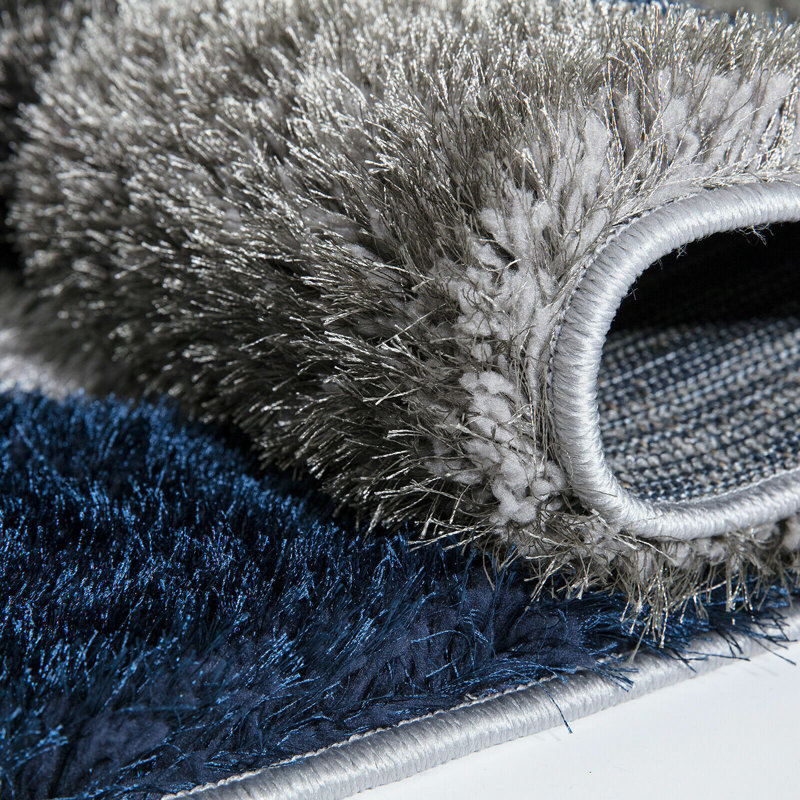 Francie Geometric Shag Area Rug, Rectangle 60 x 110cm