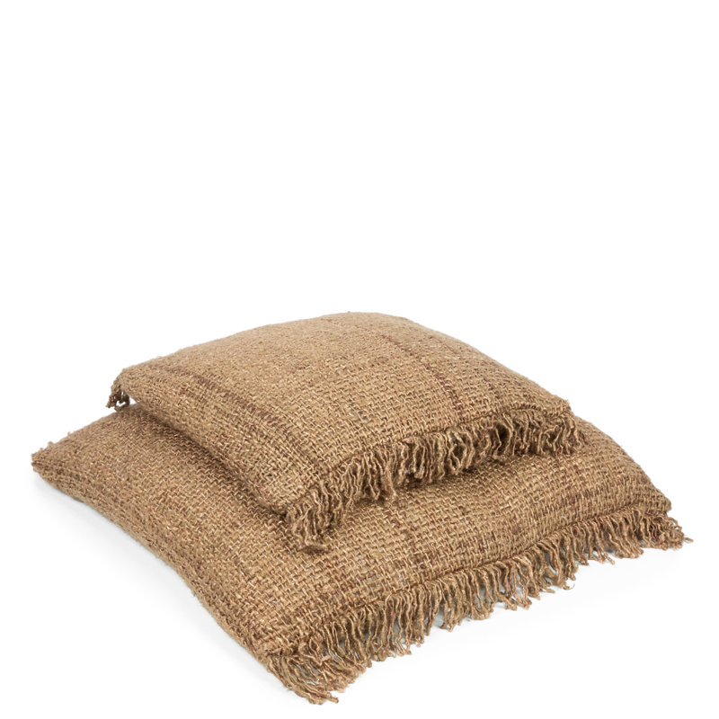 Square Cushion Cover, 60cm H x 60cm W x 10cm D, Brown