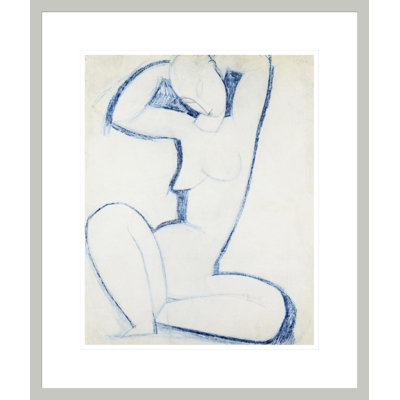«Blue Caryatid II» par Amedeo Modigliani, impression giclée encadrée