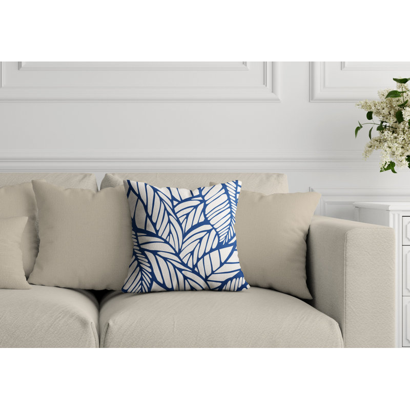 Housse et insert de coussin extérieur d'extérieur, H 17 po x l 17 po, Bleu