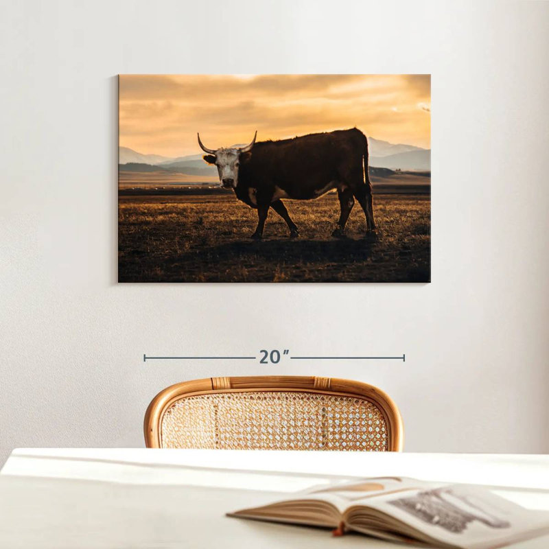 Brampt Looking Bull, 16" H x 24" W