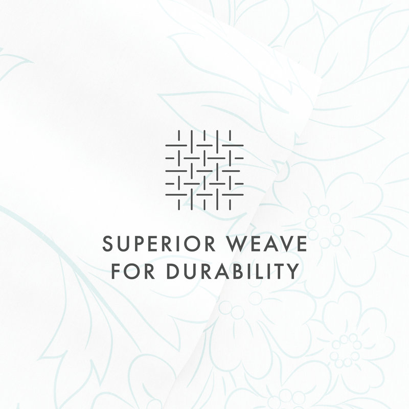 Aqua Floral Queen Microfiber Sheet Set