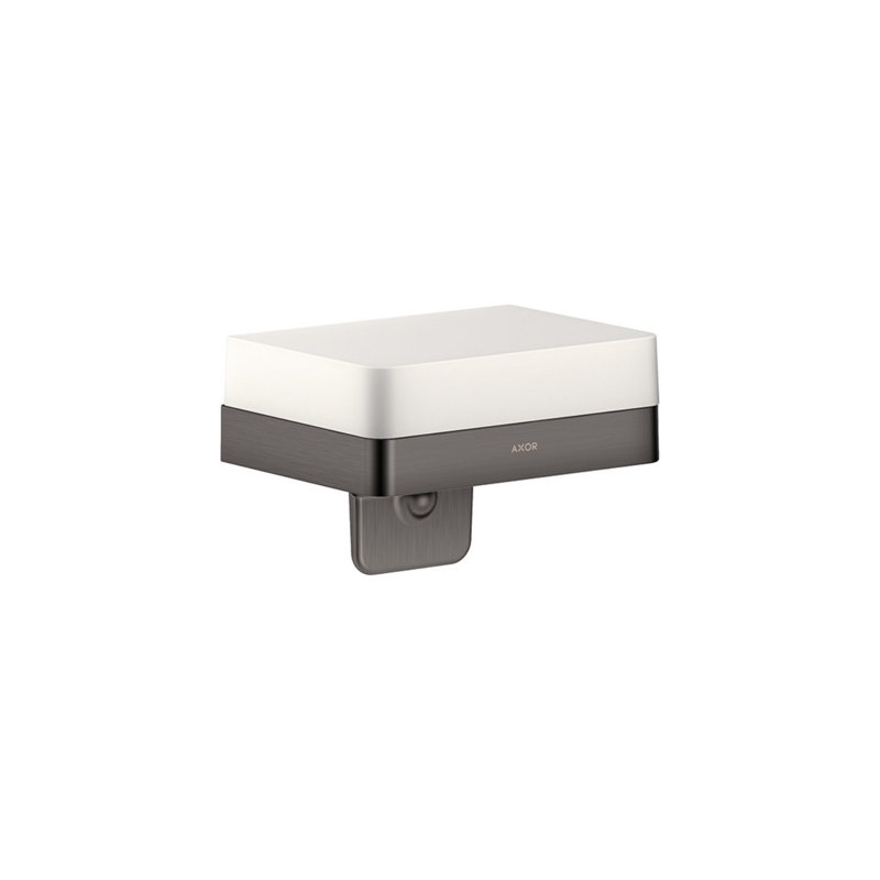 AXOR Universal Softsquare Soap Dispenser With Shelf, Gunmetal Black