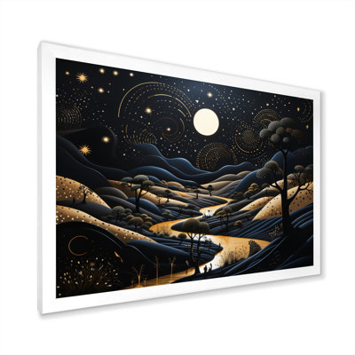 Bleu Beather et paysage africain moderne doré I