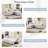 91" Upholstery Sectional Sofa with Storage Chaise, Chenille Convertible Sleeper Sofa Bed with USB Port, 2 Cup Holders on Back Cushions-553481781
