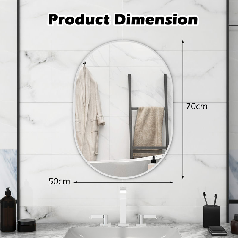 Oval Wall Makeup / Shaving Mirror