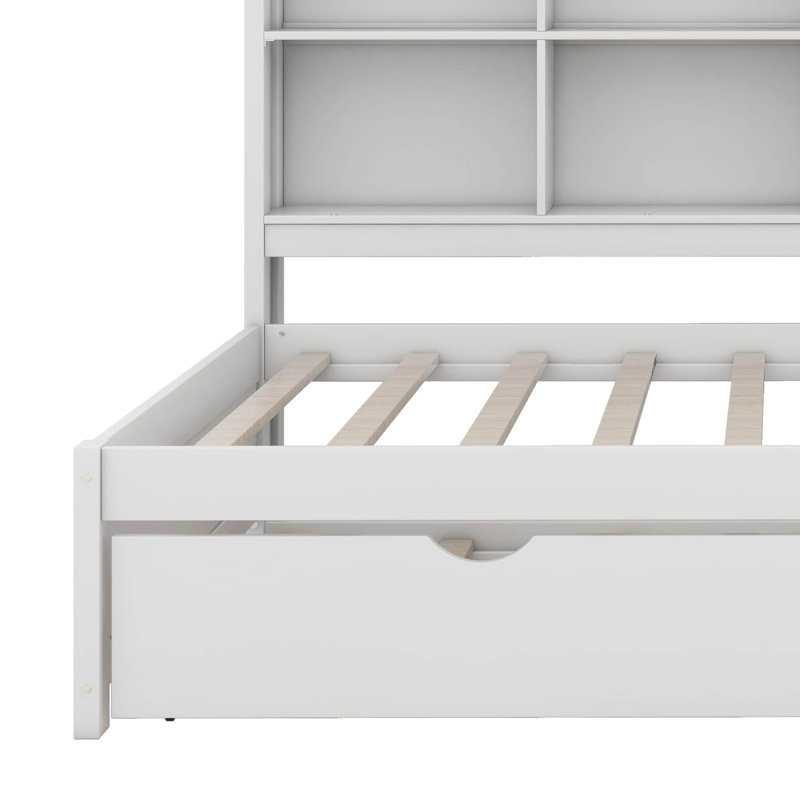 Daybed with Storage Shelves, Twin, White