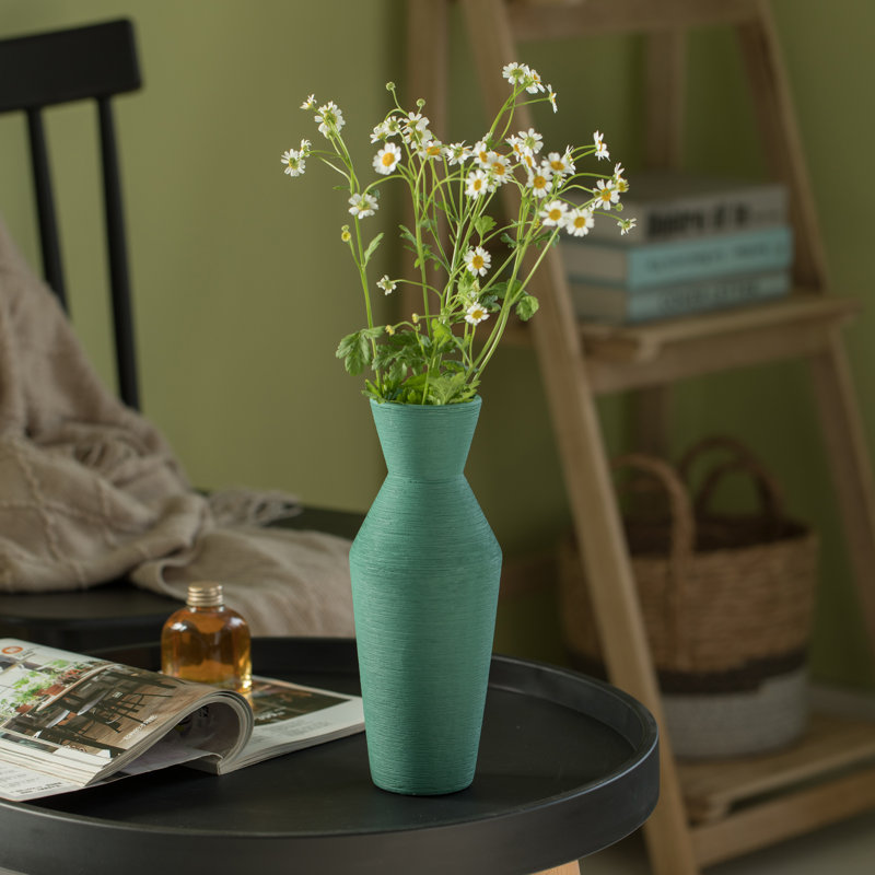 Vase de table 10 "H, Vert, H 10 po x l 3,5 po x P 3,5 po