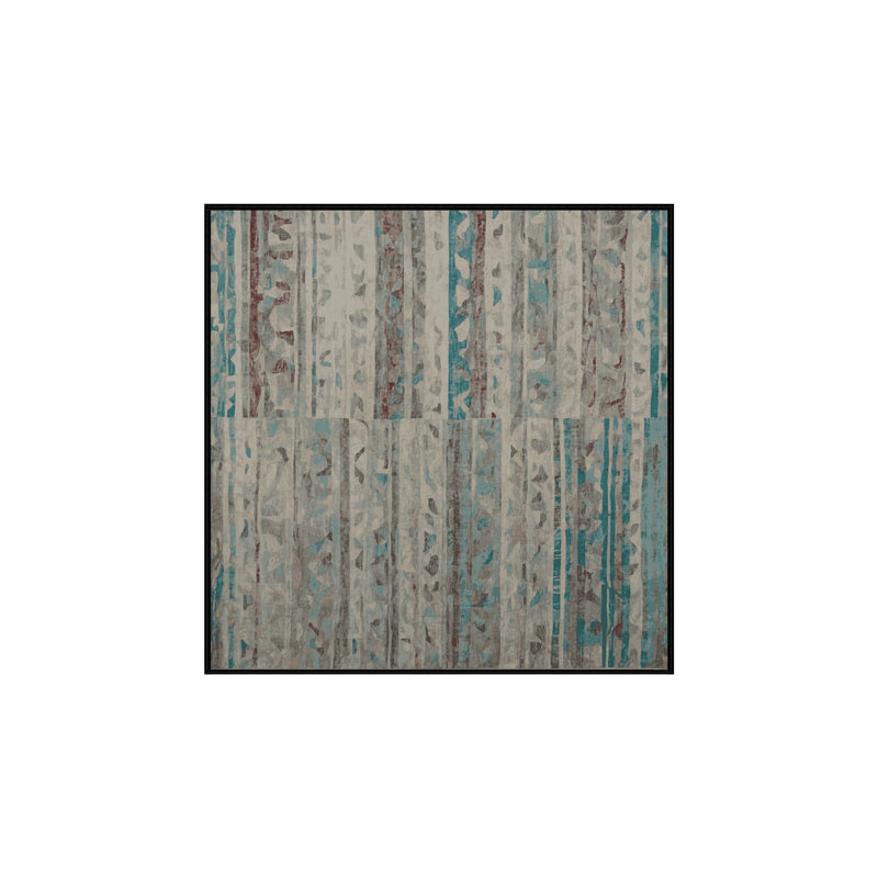 Tapis gris soyeux et moelleux, Carré 4 pi
