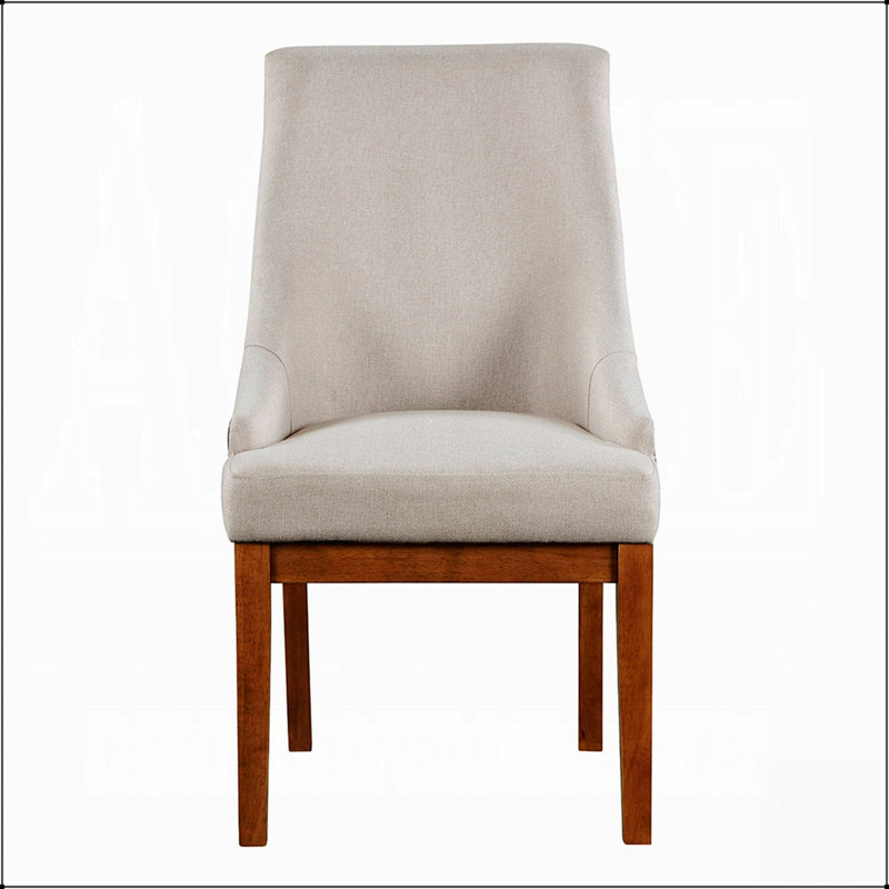 Ensemble de 2 chaises rembourrées de luxe traditionnelles avec accoudoirs inclinés, garniture cloutée et sièges d'appoint élégants pour salle à manger formelle.