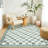 5x7 Checkered Area Rug, Abstract Washable Soft Rugs for Living Room, Modern Geometric Non Slip Low Pile Carpet for Bedroom, Dining Room, Green-1429331543