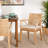 Birkley Storsel Modern Bohemian Teak Wood and Rattan Dining Chair