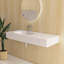 Lavabo de salle de bain mural en pierre 47 po