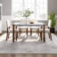 Ensemble de mobilier de salle à manger moderne 5 pièces, coin repas pour 4 personnes pour la cuisine, table de style faux marbre de 46 po et 4 chaises rembourrées avec pieds en bois d'hévéa massif-779159664