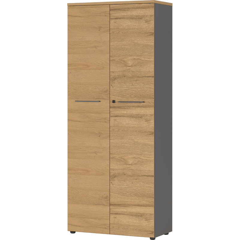 Miabella 2 -Door 4 -Shelf, Graphite/Oak
