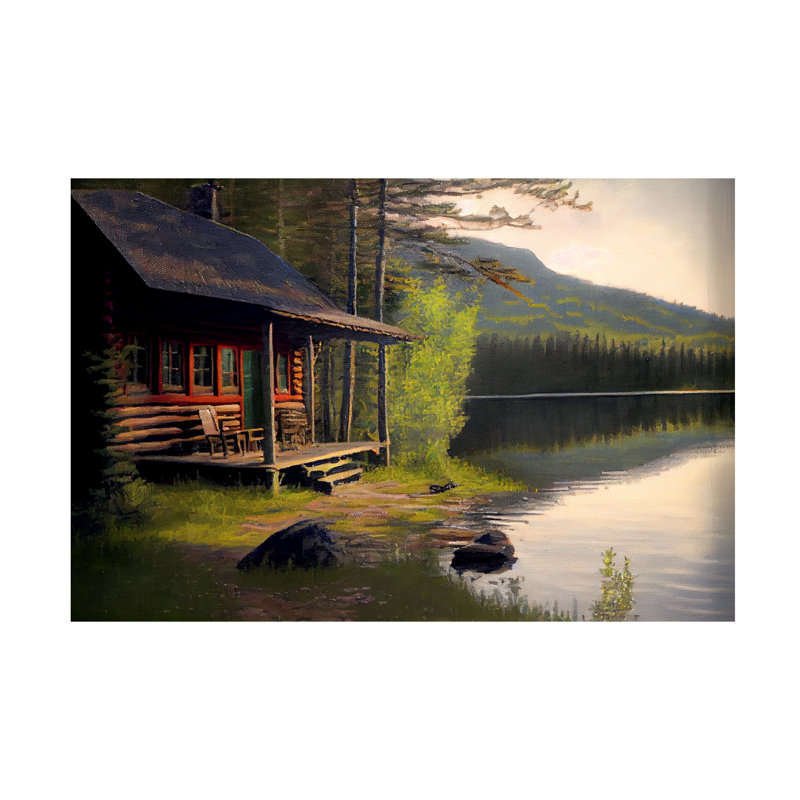 Sasha Cabin I Canvas Art, H 12 po x l 19 po